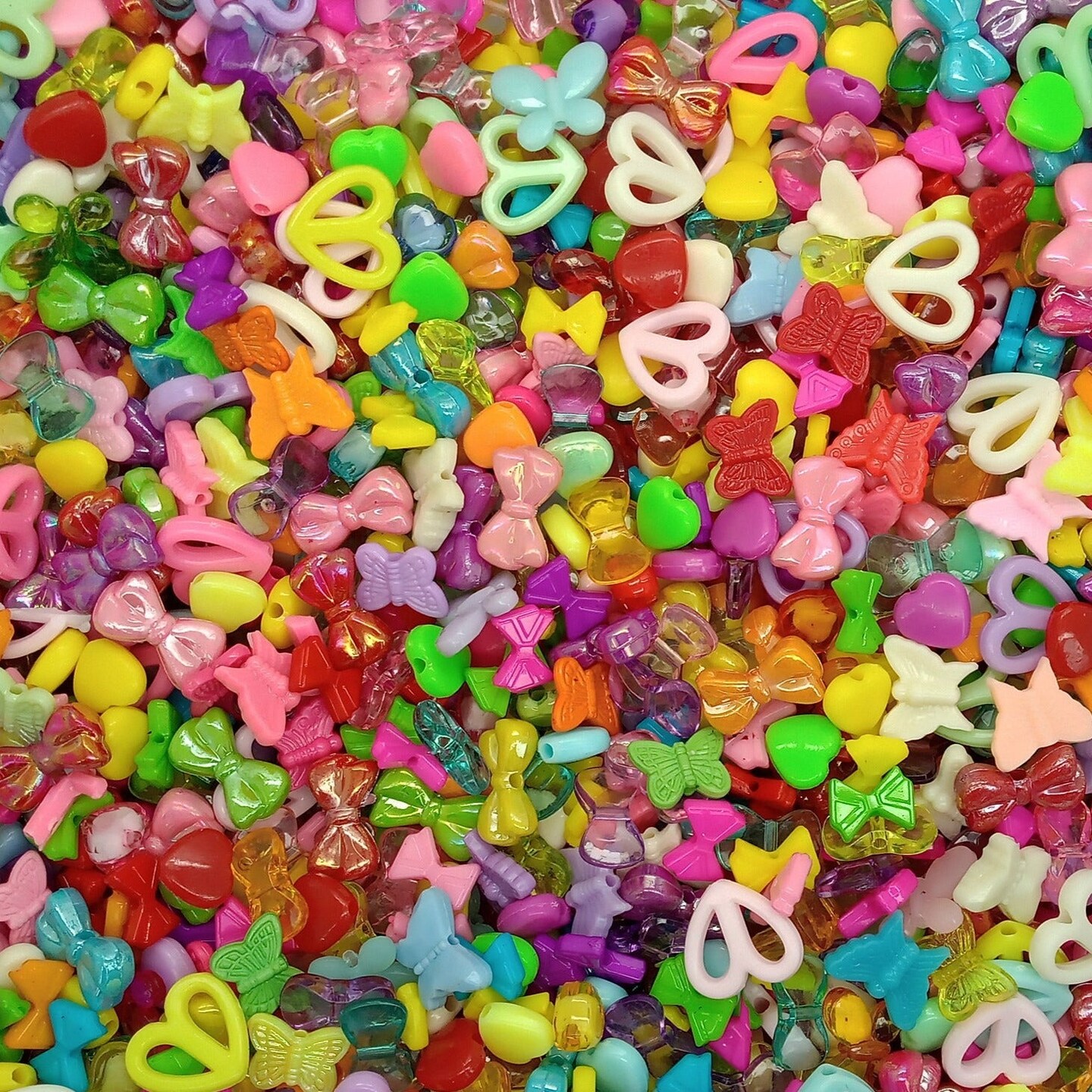 500Pcs Heart Heart Beads Acrylic Plastic Beads DIY Jewelry Making  Accessories Cute Beads Bracelet – the best products in the Joom Geek online  store